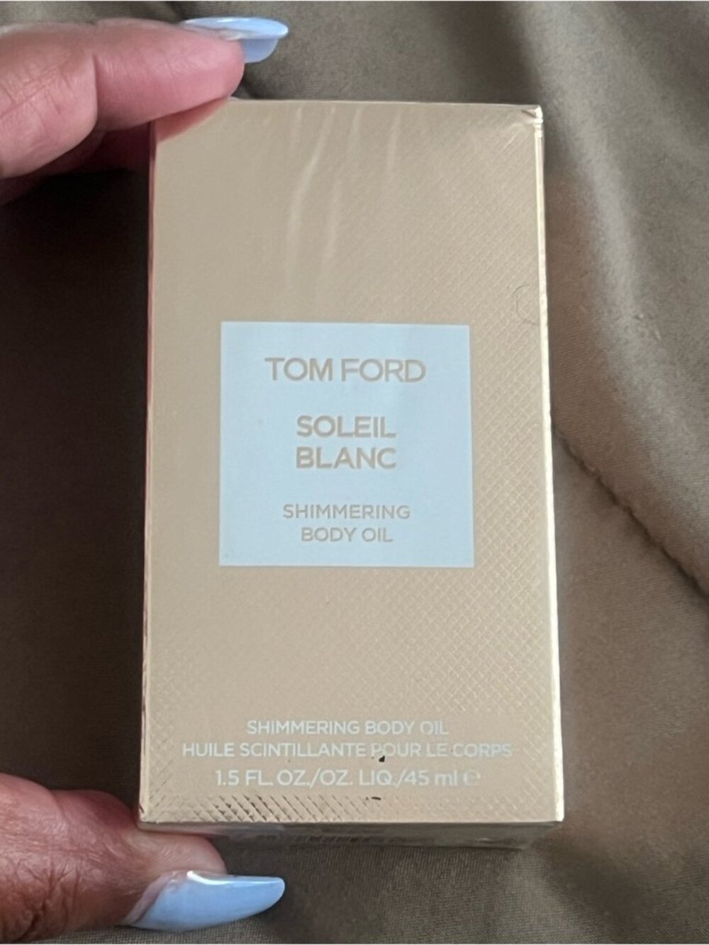 Tom Ford Gold and White Shimmering Body Oil Box